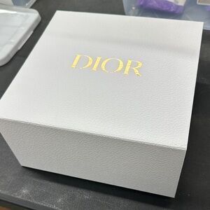 Dior box with shred inside 9x9.25x4.6